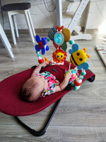 Развивающая игровая дуга для новорожденных, набор погремушек на коляску/ кроватку, фиолетовый, желтый, зеленый #6, Мария И.