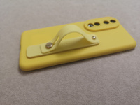 Универсальный силиконовый попсокет, ремешок для телефона / кольцо на палец, Светло-желтый #93, Dik