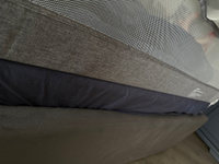 Защитный бортик для детской кровати от падения 200 см серый, лен CINLANKIDS (высота регулируется) #101, Евгения Я.