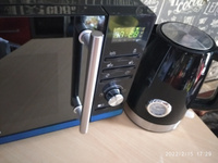 Электрический чайник Oursson EK1716P/BL, мощность 2200W, встроенный термометр, объем 1.7 л., контроллер STRIX #8, Vlada P.