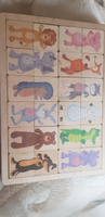 Развивающая деревянная игра пазл для малышей "Зоопарк" (развивающие пазлы для маленьких, подарок на день рождения, для мальчика, для девочки) Десятое королевство #76, Толстая Юлия Леонидовна