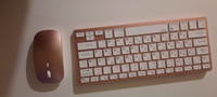 WISEBOT Комплект мышь + клавиатура беспроводная k&m, розовый #40, Эдуард П.