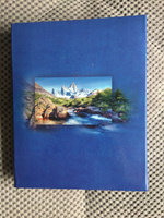 Фотоальбом семейный/свадебный/детский на 200 фотографий 10x15см "Горный пейзаж", твердая обложка, листы с карманами, синий, Brauberg #92, Светлана Х.