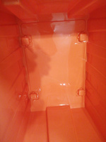 Набор контейнеров для хранения на колесиках, ящики для хранения 70л, 3шт, оранжевый #121, Руслан О.