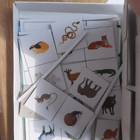 Большое детское лото "Кто где живет" с картинками, настольная развивающая игра для детей, 48 фишек + 6 тематических карточек #4, Наталия И.