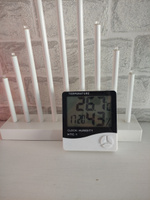 Погодная метеостанция 5в1/Цифровой  термометр-гигрометр/Компактный портативный термометр гигрометр с LCD дисплеем HTC-1 Белый #45, Капустина Е.