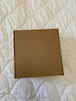 Крафтовая подарочная коробка, праздничная картонная упаковка с наполнителем и атласной лентой, самосборная #60, Надежда