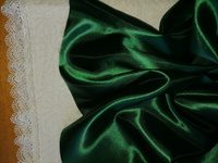 Отрез ткани для шитья Атлас (темно-зеленый) 1,5 х 1,0 м. #21, Елена Н.