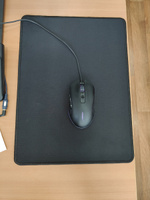 Коврик для мышки мыши игровой для клавиатуры удобный нескользящий большой для компьютера размер 30х40х0,3 см Paddo ХL черный #8, Вячеслав С.