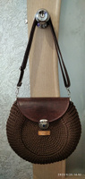 Клапан (крышка) для сумки М, 100% экокожа, цвет Коричневый змея #10, Анастасия Г.