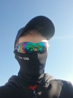 Бафф спортивный GO FIT Active, маска для бега, балаклава, повязка, аксессуары для спорта и велосипеда, черный #7, Александр Р.