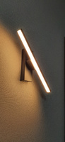 Светодиодная настенная лампа в скандинавском стиле 30 см, современный минималистичный прикроватный светильник для спальни B09, креативный вращающийся настенный светильник для лестницы, гостиной Черный Теплый #22, Людмила Г.
