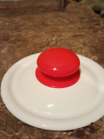 Сменная ручка на крышку чайника, кнопка для крышки кастрюли, сменный держатель для крышки, ухват для эмалированной посуды, цвет красный, набор 3шт. #12, НАТАЛЬЯ Н.