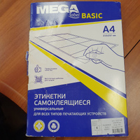 Этикетки самоклеящиеся ProMega Label Basic, 105x99 мм, 50 листов в упаковке, 6 штук на листе, белые #12, Дмитрий Т.