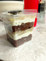 Стакан контейнер одноразовый для десертов с крышкой и вилкой, креманка для трайфлов набор #8, Анна М.