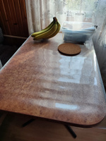 Гибкое стекло на стол KREKERDECOR рифленая пленка на стол, прямоугольник 60/90см, толщина 1,8мм, скатерть силиконовая на стол #106, Валерия К.