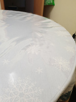 Круглая прозрачная скатерть гибкое стекло 0,4мм диаметр ПВХ 85см #66, Ирина Д.