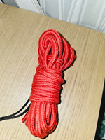 Веревка для связывания, БДСМ, шибари, хлопковая плетеная красная, игрушки товары для взрослых 18+ для женщин или для двоих,6 мм, длина 5м #22, Дмитрий М.