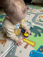 Сортер деревянный для малышей "геометрические фигуры, пирамидка", развивающая игрушка для младенцев #5, Александра П.