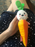 Мягкая игрушка погремушка для новорожденных малышей "Зайка Морковка" #112, Гульнара Б.