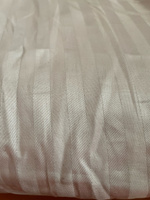 Простынь на резинке STRIPE 90х200+30 см, пудровый сатин страйп #21, Ольга К.