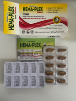 Комплекс HEMA-PLEX хелатное железо 30 таблеток с длительным высвобождением хема плекс, хемаплекс, iron #8, Алсу Д.