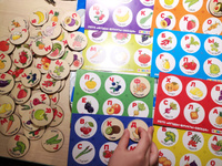 Лото детское "Овощи фрукты ягоды" Развивающие деревянные игрушки Настольная игра для детей, 48 деревянных фишек, 8 карточек, мешочек #6, Анатолий С.