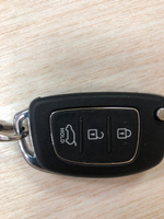 Кнопки автомобильного ключа зажигания для Hyundai Solaris Elantra ix35 Santa Fe i40 / Хендай Солярис Элантра Сфнта Фэ - 1 штука (для 3-х кнопочного ключа) #8, Ольга Т.