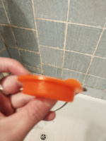 Пробка для ванны и раковины с цепочкой 45 см, оранжевая, диаметр 43 мм #6, Вероника П.