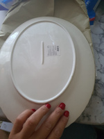 Блюдо сервировочное для подачи тарелка "Снежная королева" 35,5 см овальное #6, Елнура А.