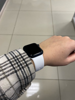 Cиликоновый ремешок для Apple Watch 38 40 41 мм, размер S/M, series 1-8 (для эпл вотч), белый, Bandside #37, Самра М.