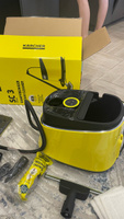 Пароочиститель Karcher SC 3 Delux EasyFix + аксессуары VELER: насадки для окон и для чистки ковра, 2 салфетки для пола из микрофибры и 1 абразивная, 2 ручные обтяжки, 4 пластиковые щёточки и 2 латунные, щетка со скребком, мощное сопло #52, Юлия Ф.