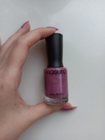 Masura Лак для ногтей Иоланта , темный холодный розовый с голографическим глиттером , 11 мл #128, Мария А.