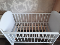 Азбука Кроваток, Детская кроватка качалка на колесах для новорожденных Bellucci, 120 60, белый #54, Диана К.