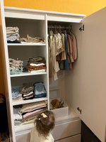 Шкаф для одежды белый распашной шкаф с ящиками в детскую в спальню для вещей #8, Алина Л.