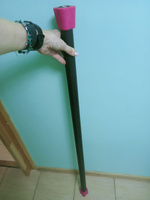Гимнастическая палка-бодибар PROFI-FIT для фитнеса и гимнастики, неопреновый, черный/розовый, 1 шт х 8 кг, 120 см #20, Iriny