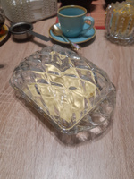 Масленка для сливочного масла стекло / Контейнер для масла, сырница #56, Берлина Марина
