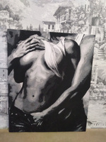 Картина по номерам Hobruk "Соблазн" на холсте на подрамнике 40х50, раскраска по номерам, девушка / люди #3, Ирина К.