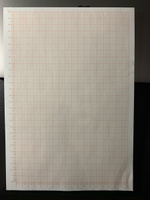 Бумага миллиметровая А4 планшет из 40 листов, оранжевая / склейка / линейка координат #1, Anastasia G.
