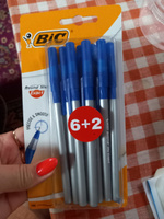 Ручка шариковая синяя, толщина линии 0,7 мм, BIC Round Stic Exact набор 8 шт #80, Елена Ч.