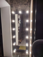 Гримерное зеркало 60 см х 160 см, черный, 13 ламп/ косметическое зеркало #8, Екатерина Т.