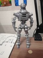Солдатик Робот Терминатор Технолог. 13 см пластик серебро сборный #13, Анастасия К.