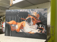 Английский бульдог / Собаки / Животные Раскраска картина по номерам на холсте 40х60 #42, Анастасия Х.