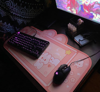 GGTechno Игровой коврик для мыши Милый коврик для мыши_Фиолетовый, XL, светло-розовый #24, Анна А.