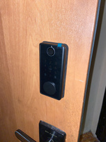 Умный электронный врезной дверной замок на дверь для дома с кодом, отпечатком пальца, картой Tuya #2, Алена