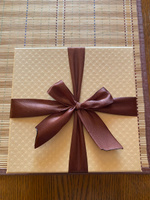 Подарочная коробка с бантом новогодняя, бокс для подарка 170х170х70мм #17, София М.