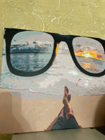 Картина по номерам на холсте 40х50 40 x 50 на подрамнике "Взгляд на море через очки" DVEKARTINKI #147, Ирина Г.