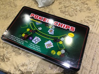 Набор для покера "Poker Chips" 300 фишек с номиналом, в жестяной подарочной коробке , Настольные игры для взрослых #8, Леха Г.