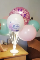 Воздушные шары "С днем рождения! Super девочка!" 30 см набор 7 штук (1 фольгированный и 6 латексных) #100, Надежда Ф.