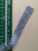 Кружево вязаное, шир 20 мм * уп 10 м цвет голубой для шитья, рукоделия и творчества #48, Лариса К.